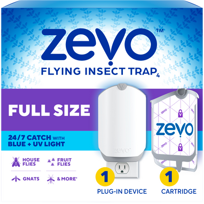 Flying Insect Trap, Fly Trap (1 Plug-In Base + 1 Cartridge)